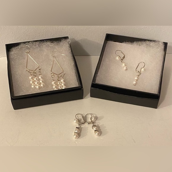 Swarovski Crystal Pearl earrings NEW - Picture 4 of 4